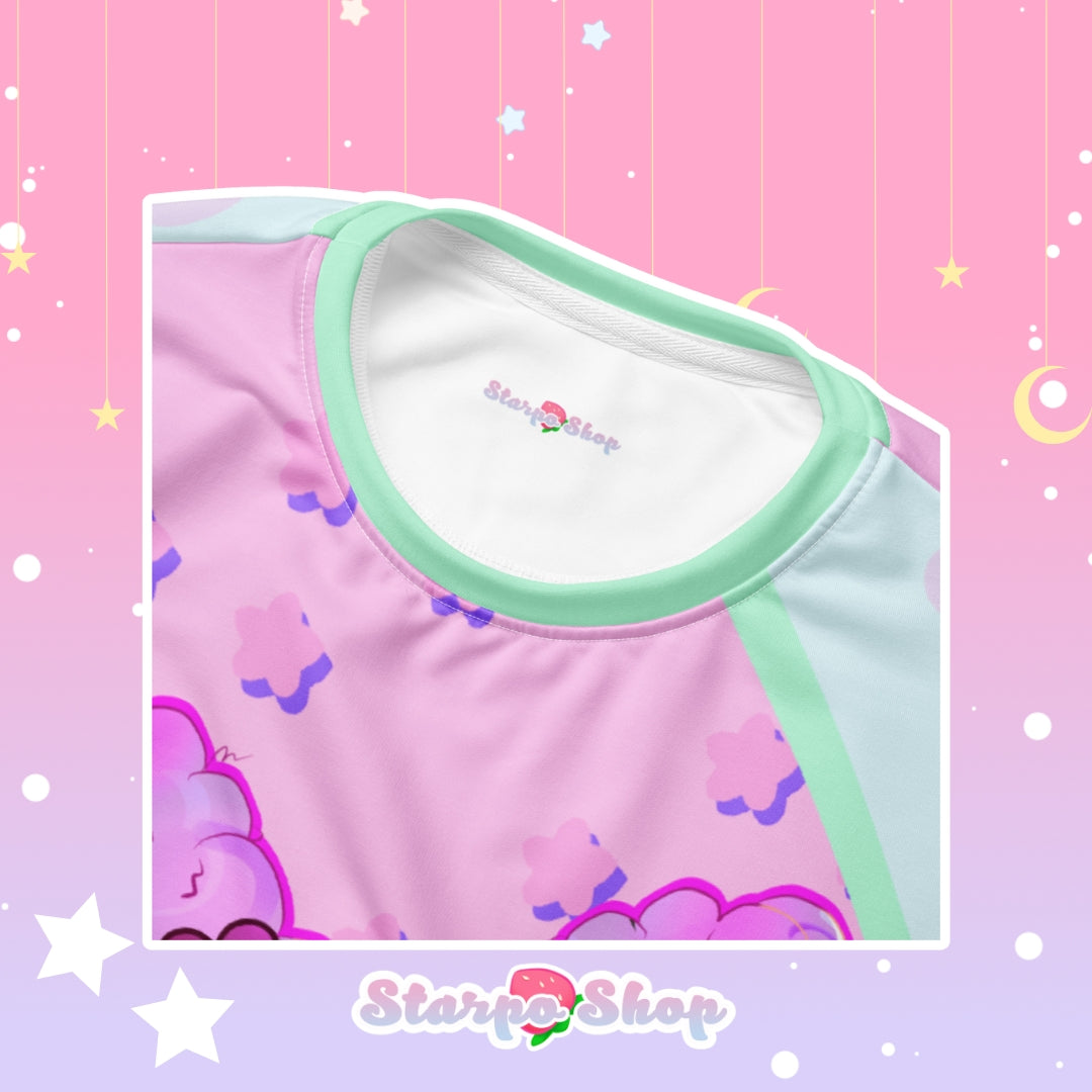 kawaii Harajuku inspired all over print sweater. Featuring triclops original character, Kake