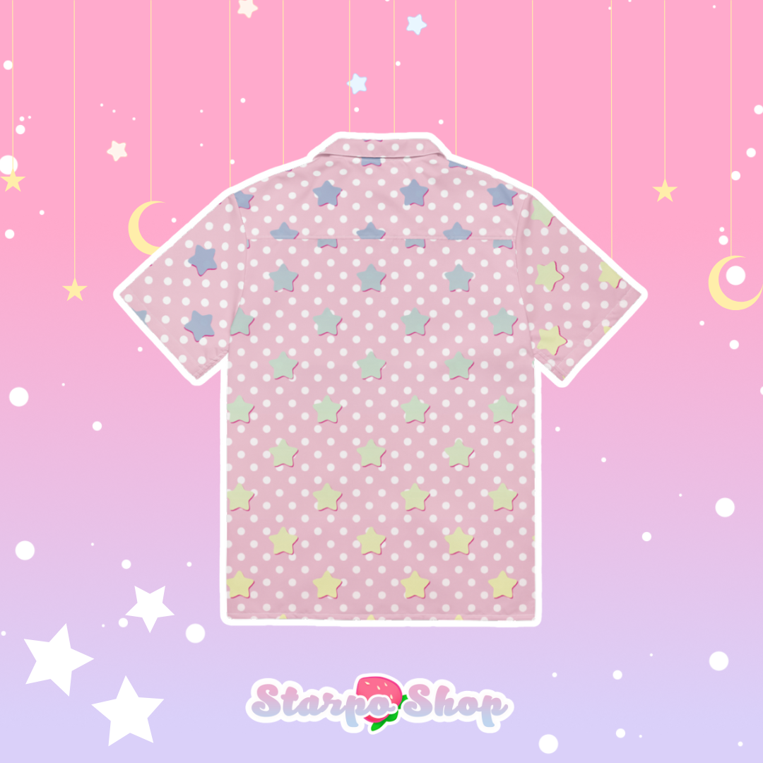 Pastel Stars button up shirt