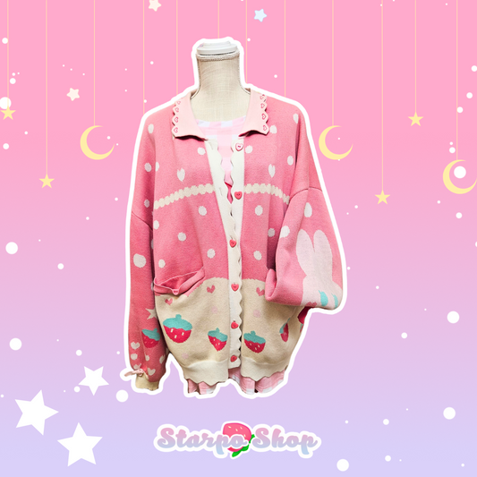 Kawaii Berry Bunny Cardigan PREORDER