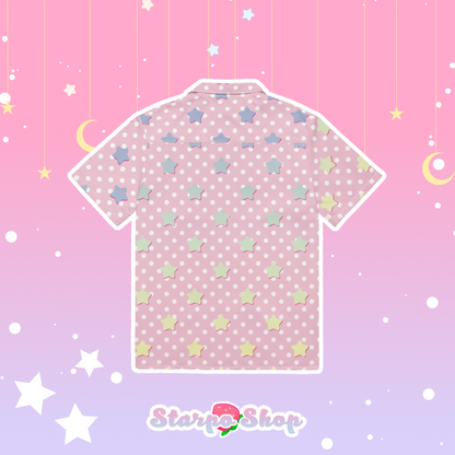 Pastel Stars button up shirt