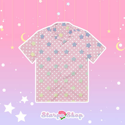 Pastel Stars button up shirt